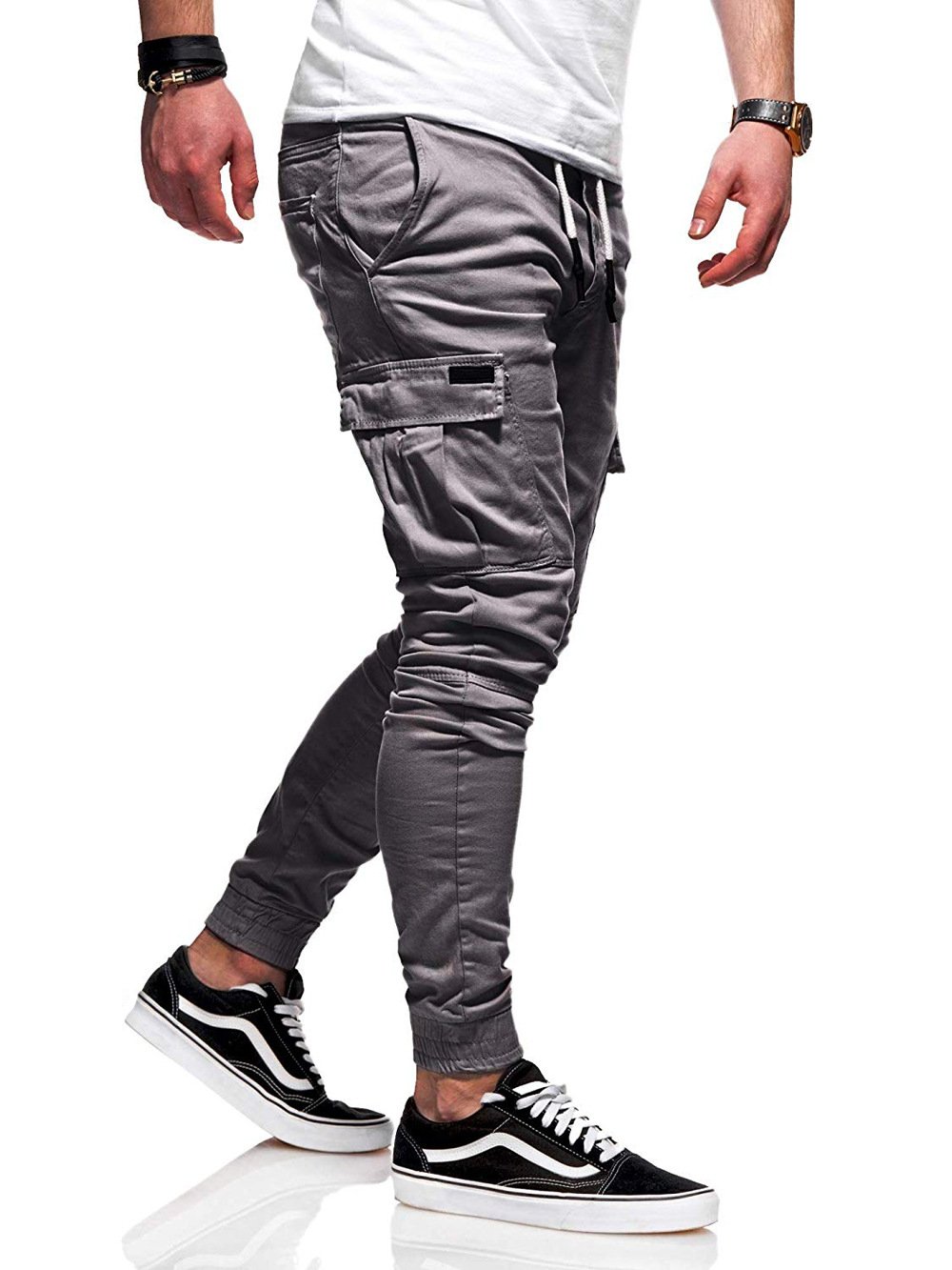 Tethered Elastic Sports Baggy Jogging Pants