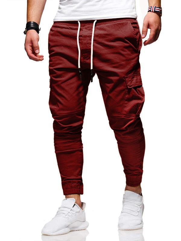 Tethered Elastic Sports Baggy Jogging Pants