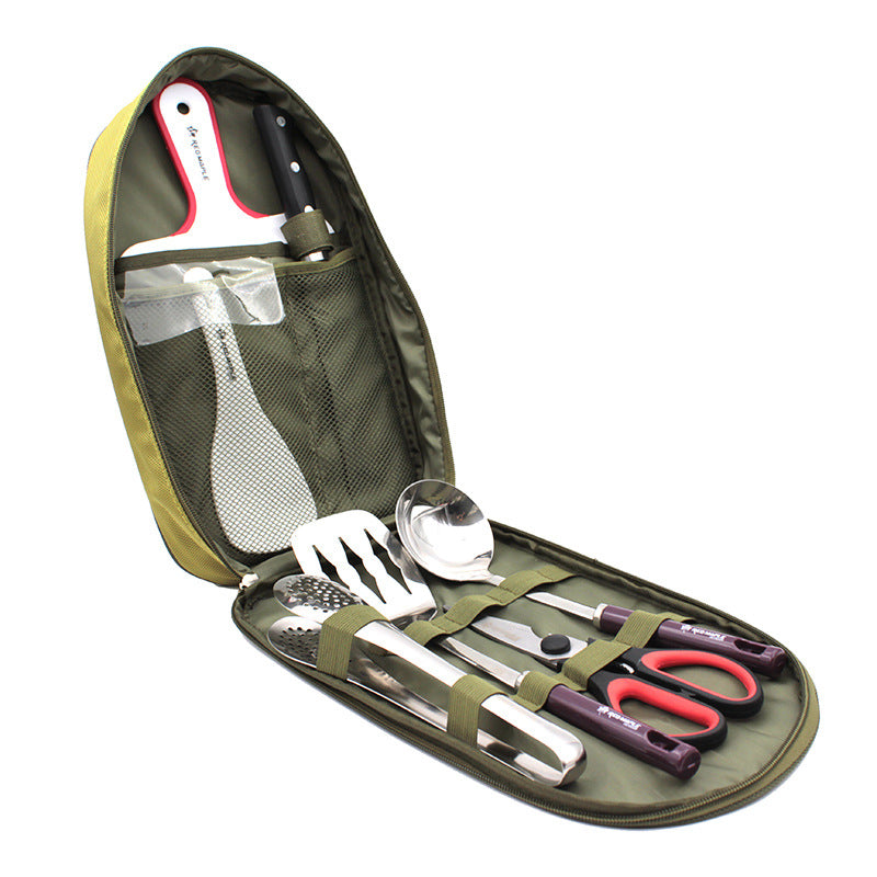 Outdoor Camping Cookware Set with BBQ Tools