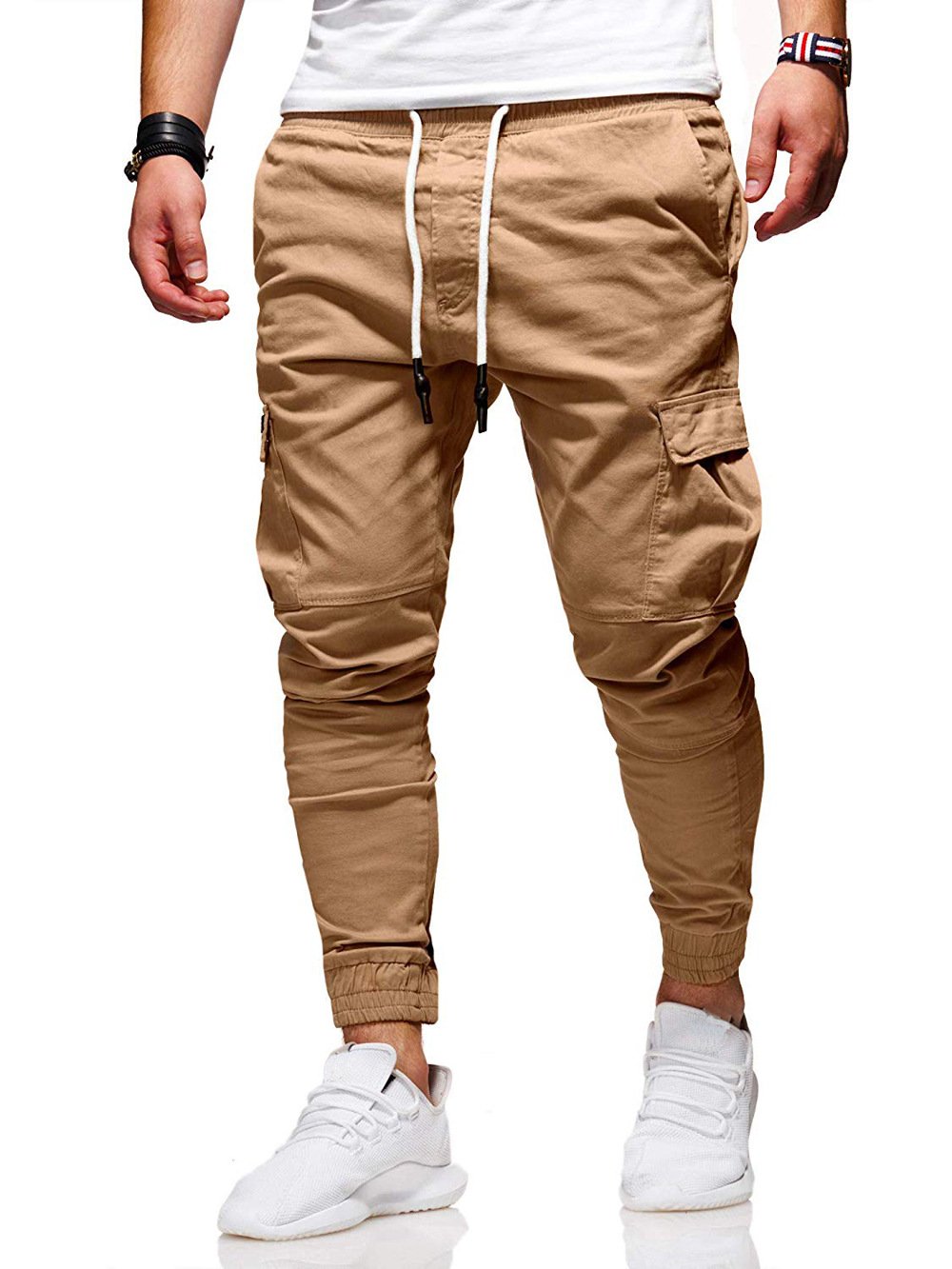 Tethered Elastic Sports Baggy Jogging Pants