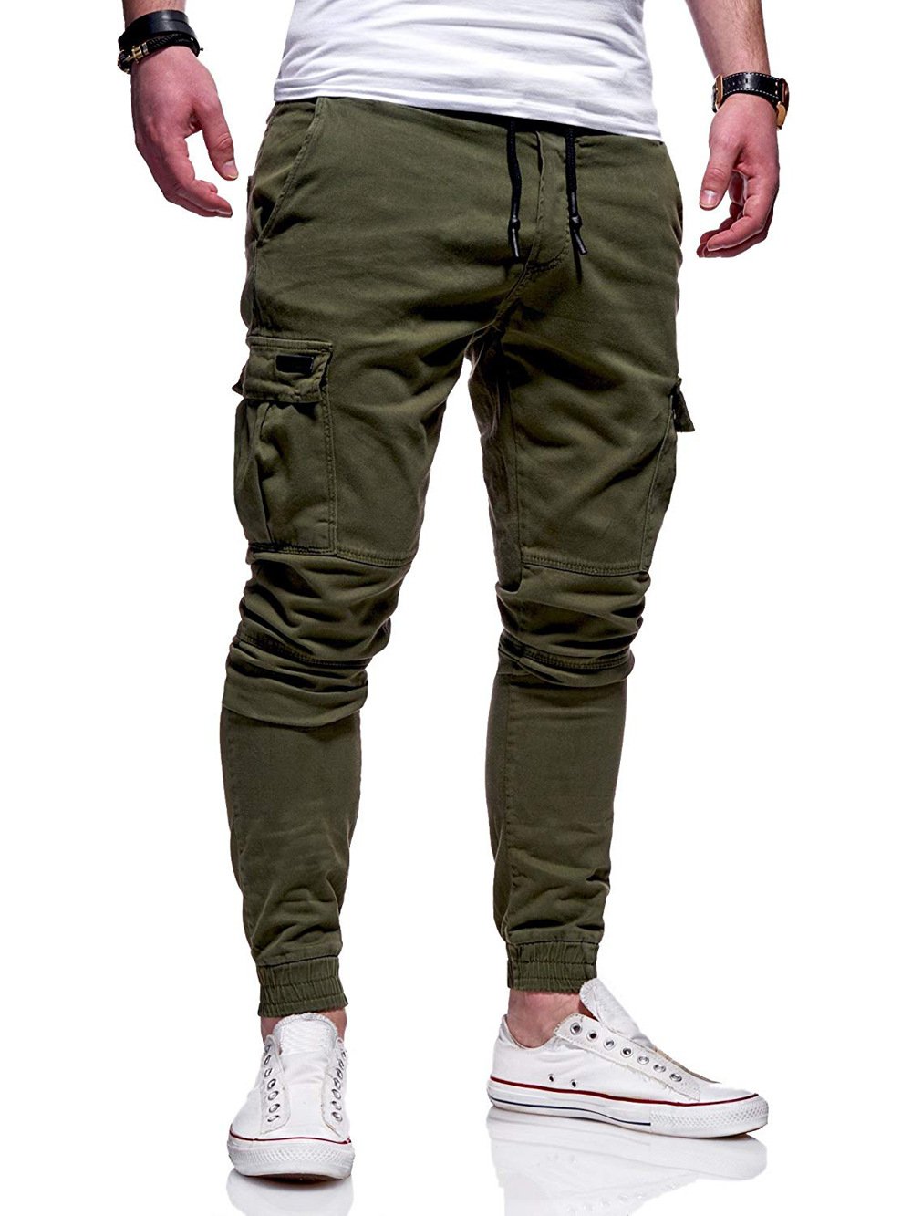 Tethered Elastic Sports Baggy Jogging Pants