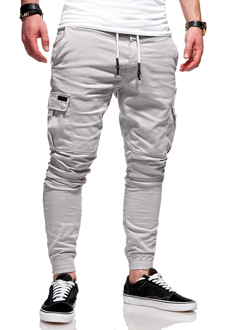 Tethered Elastic Sports Baggy Jogging Pants